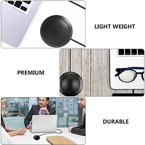 OSALADI Microfone de conferência USB 360 graus omnidirecional, captação de voz, computador, microfon