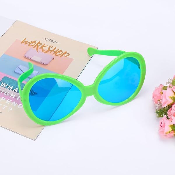 YOVECATHOU 6pcs Giant Big Eyeglasses Large Huge Novelty Funny Sunglasses Eyewear Party Supplies For Adults Festival Holiday Party Favors Photo Booth Props by YOVECATHOU - Used condition - Image 4