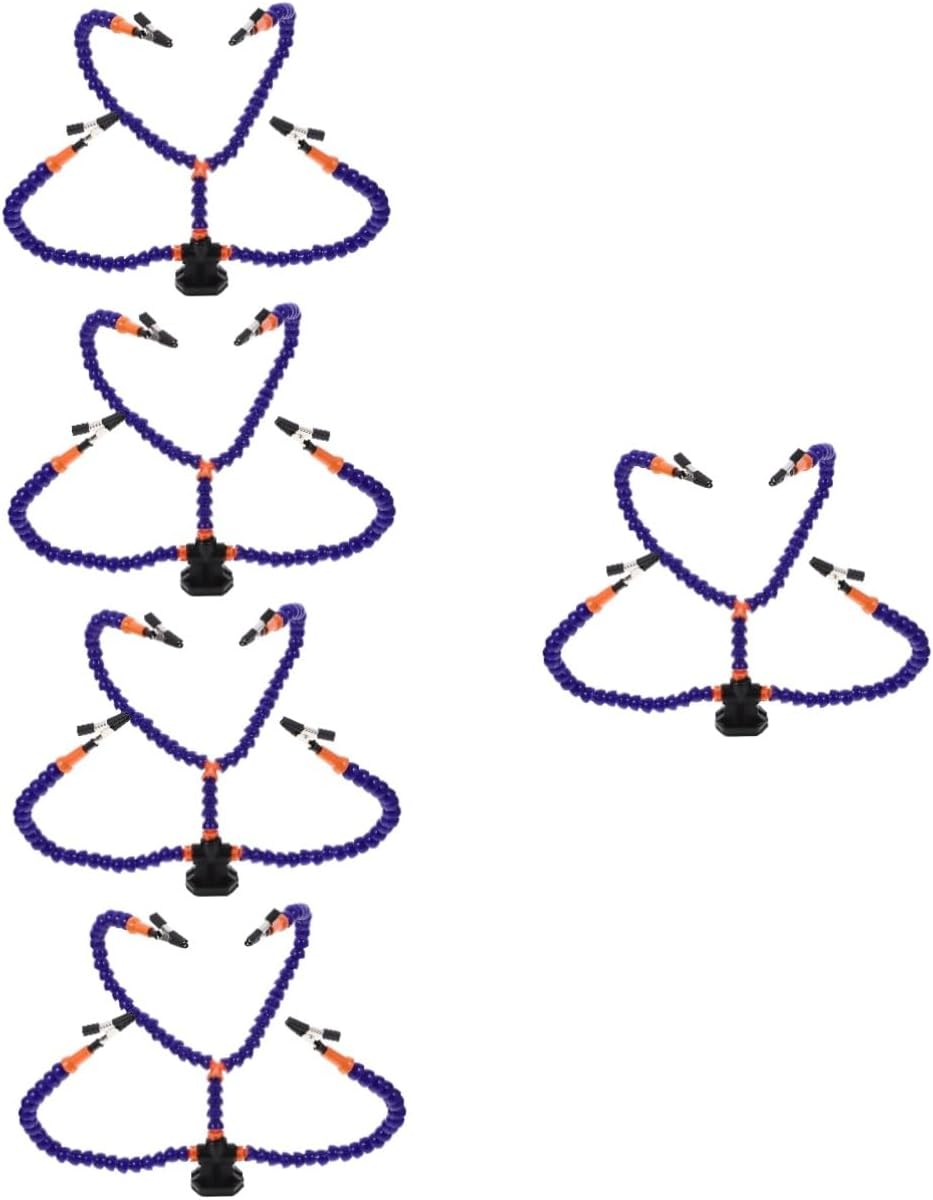 DOITOOL 5pcs Flexible Third Hand Soldering Station Tool Arms Compact Design for Pcb Repair Soldering and Welding Tasks and Safe Solder Holder for Electronics and Jewelry Making