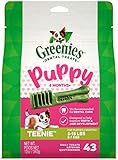 GREENIES Puppy 6+ Months TEENIE Natural Dental Care Chews Oral Health Dog Treats, 12 oz. Pack (43 Treats)