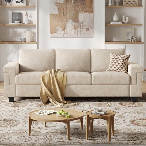 COPIAE 3 Seater Sofa Couch with Deep Seat, 90" Modern Upholstered...