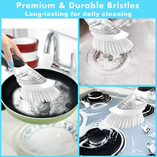 image for Pamrack Dish Brush Refill, 8 Pack Soap Dispensing Dish Brush Refills, 