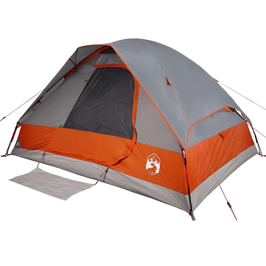Genérico Tienda de campaña iglú para 4 Personas Impermeable Gris Naranja,Deportes,Actividades al Aire Libre,Camping y Senderismo,Tiendas de campaña-94779