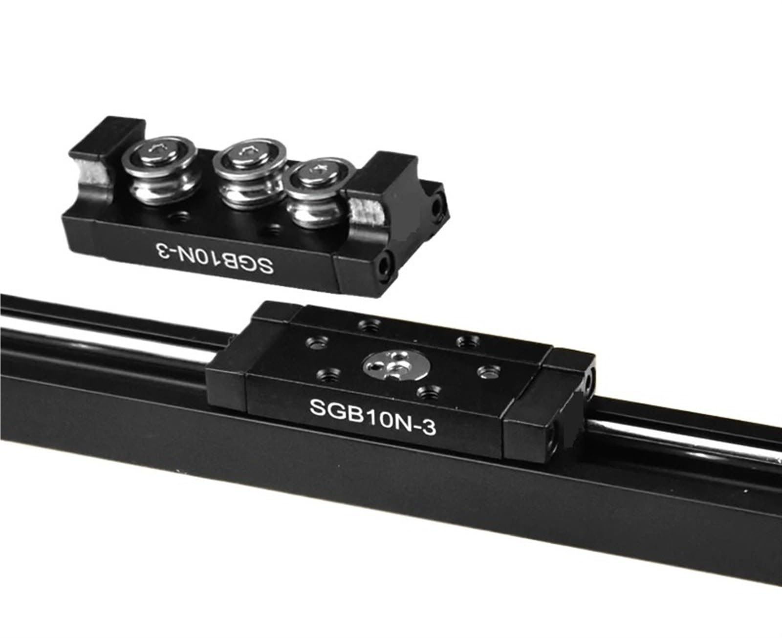 Guide linéaire noir SGR10 avec bloc SGB10 de 400mm pour rail coulissant de machine à bois