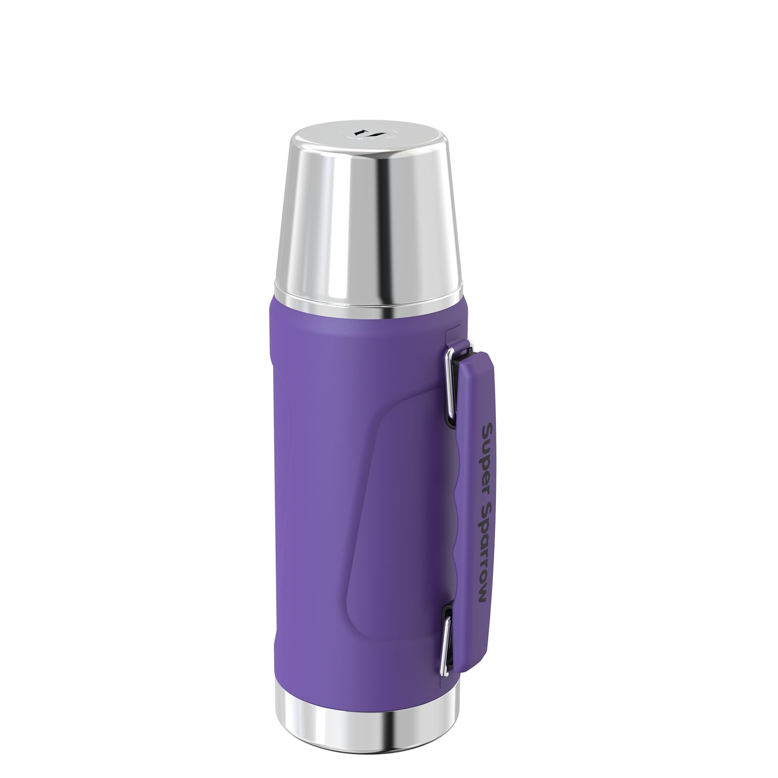 Super Sparrow Stainless Steel Water Bottle - Wide Mouth Vacuum Insulated Flask - 1000ml -BPA-Free ThermosBottle - Leakproof Lid Doubles as Cup