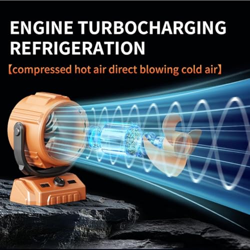 Ventilateur camping portable avec oscillation 270 et ecran numerique - 5