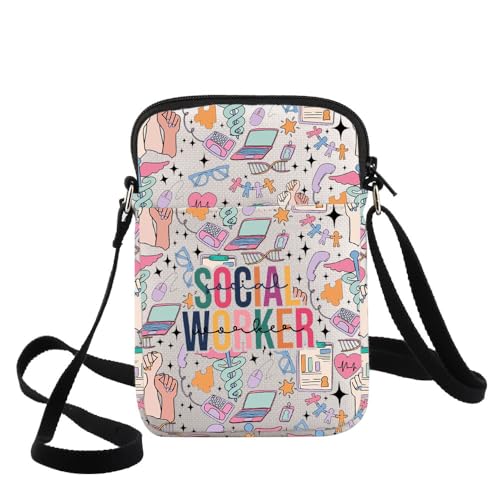 G2TUP Social Worker Crossbody Bag Social Workers Gifts Social Work Travel Shoulder Bag Social Volunteer Survival Kit