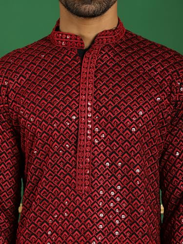 Image of Jompers Men's Cotton Embroidered Regular Kurta Sets
