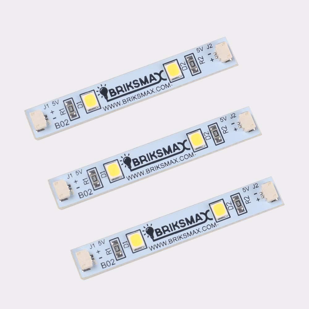 BRIKSMAXLED Strip Lights(Warm White) for DIY LEGO/MOC Lighting-(3 Pack)