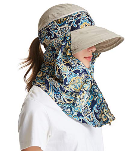 Icolor Women Sun Hats Sun Protection Neck Shield Flap Cap Summer Wide Brim Hat For Girl Lady #TOP4
