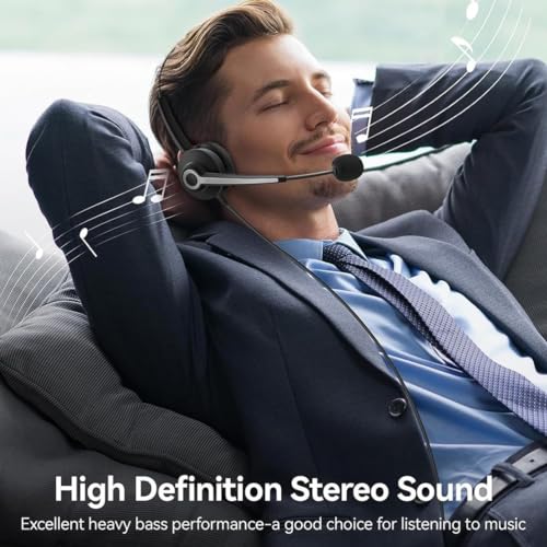 Wantek Headset with Microphone, Computer USB Headset with Microphone Noise Cancelling, USB Wired Headphones with Mic for Laptop PC Work from Home Open Office Call Cente by Wantek - Image 7