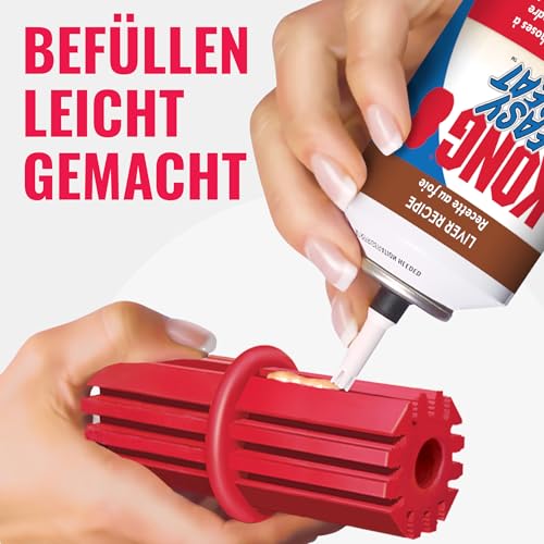 KONG Dental Stick - Für die Zahnpflege von Hunden - Befüllbares Kauspielzeug - Reinigt Zähne & Zahnfleisch - Hergestellt aus strapazierfähigem Naturkautschuk - Für Große Hunde