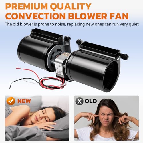Barbqtime 910-157/P Fireplace Convection Blower for Regency Wood Stove, Osburn, Nordica, Valley Comfort, Rotom and Fasco, Blower Motor Fan Replacement for Rotom R7-RB167, HI300, I2100M
