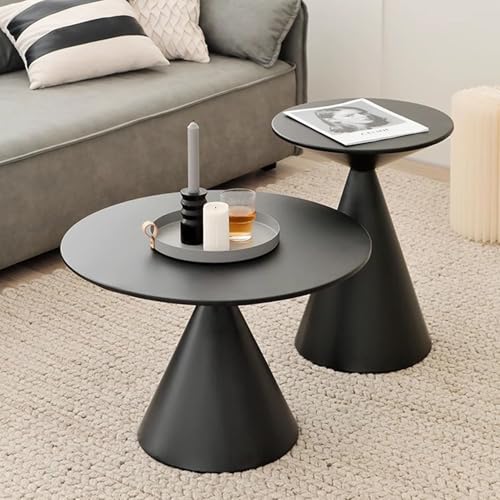 Table Basse Ronde JATIBOSH Lot de 2 pour Optimiser les Petits Salons - 3