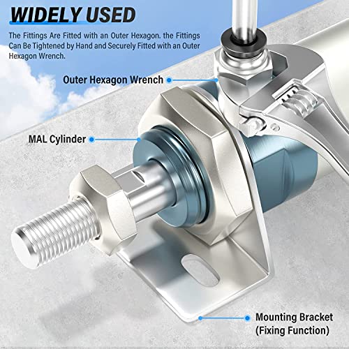Image of TAILONZ 3 /8 inch Tube OD x 3 /8 inch NPT Male Straight Push to Connect Fitting 5pcs