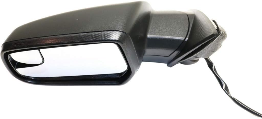 For Chevy Equinox 2012 2013 2014 2015 Door Mirror Driver Side | Power | Textured | 2nd Design | w/Convex Insert | Replacement For GM1320452, GM1320386 | 22818262, 20858707