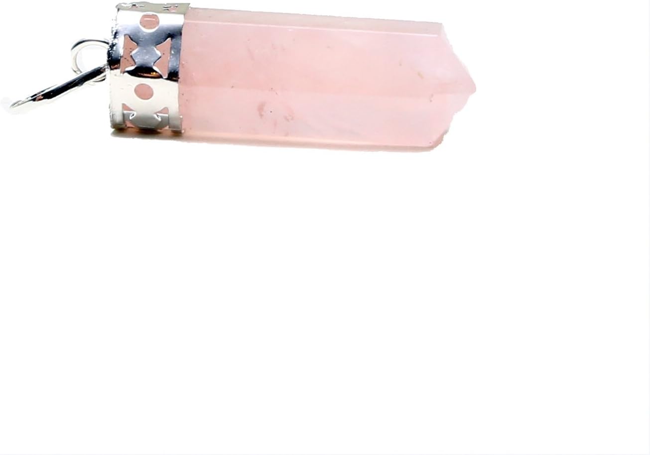 Aqeeqee Natural Rose Quartz Pendant for Healing, Reiki, vastu.