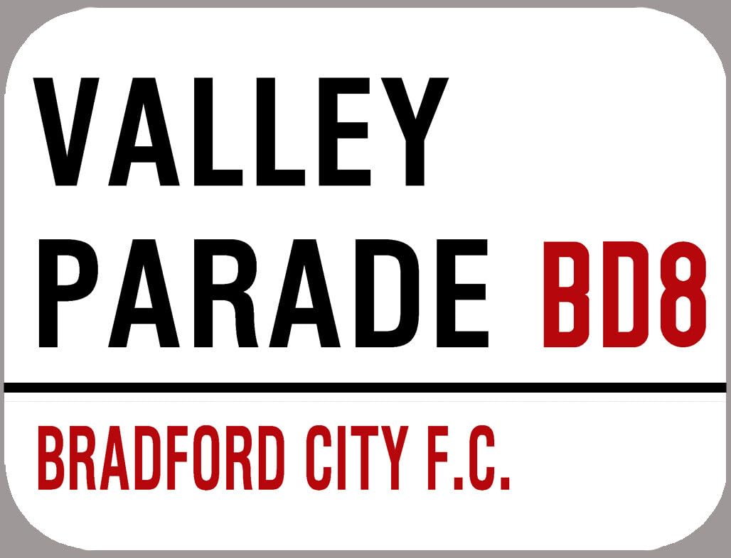 Ingzzaac Metalpostera125588 New Metal Street Sign Valley Parade Bradford Metal Street Sign 8X12 Inches