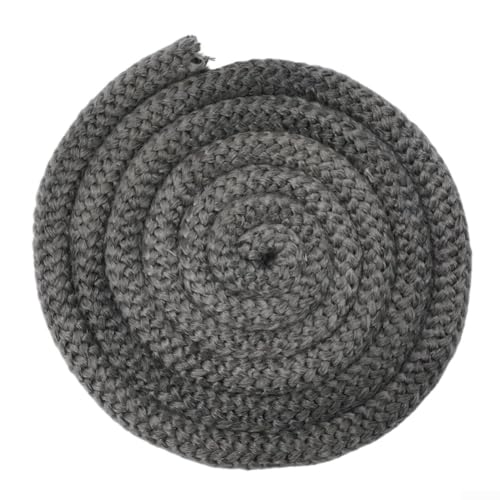 Yuanpgky Sello de cuerda de fibra de vidrio negro para puertas de estufa de leña, 18/20 mm de diámetro, 2 m de longitud, compatible con quemadores de leña, estufas de pellets, chimeneas y calderas (18