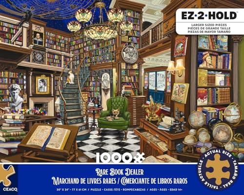 Ceaco - Puzzle Rare Book Dealer de 1000 Piezas Grandes para Adultos | Hecho en USA, Cartón Reciclado, Tamaño Terminado 26.6 x 19 in, Incluye Póster, Regalo, Enmarcable miniatura 3