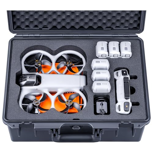 Lykus Titan AT300 Waterproof Hard Case for DJI Avata 360 RC2/RC-N3 Fits up to 7 Batteries and Accessories in Fly More Combo [CASE ONLY]