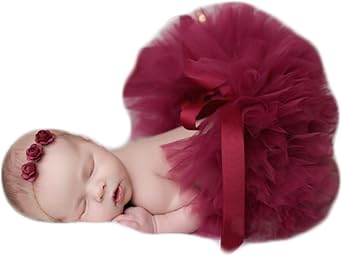 Fashion Unisex Newborn Girls Baby Outfits Photography Props Headdress Tutu Skirt