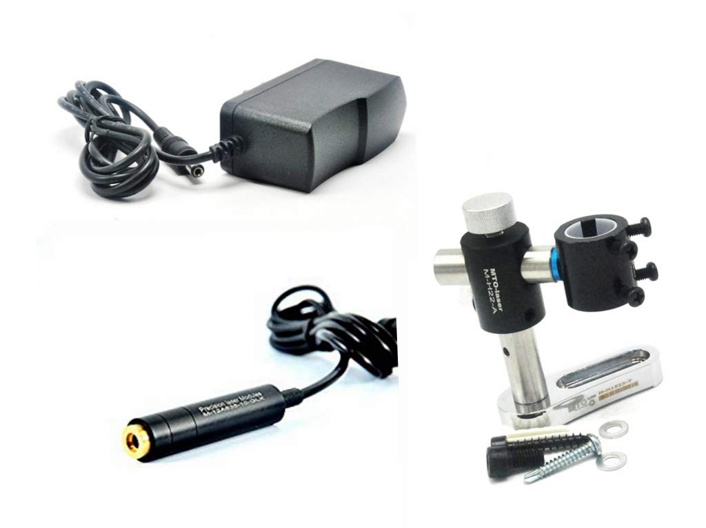 12mmx55mm Adjusted Red Laser Diode 650nm M W G-L10 Laser Line Module 5V + Holder + Adapter