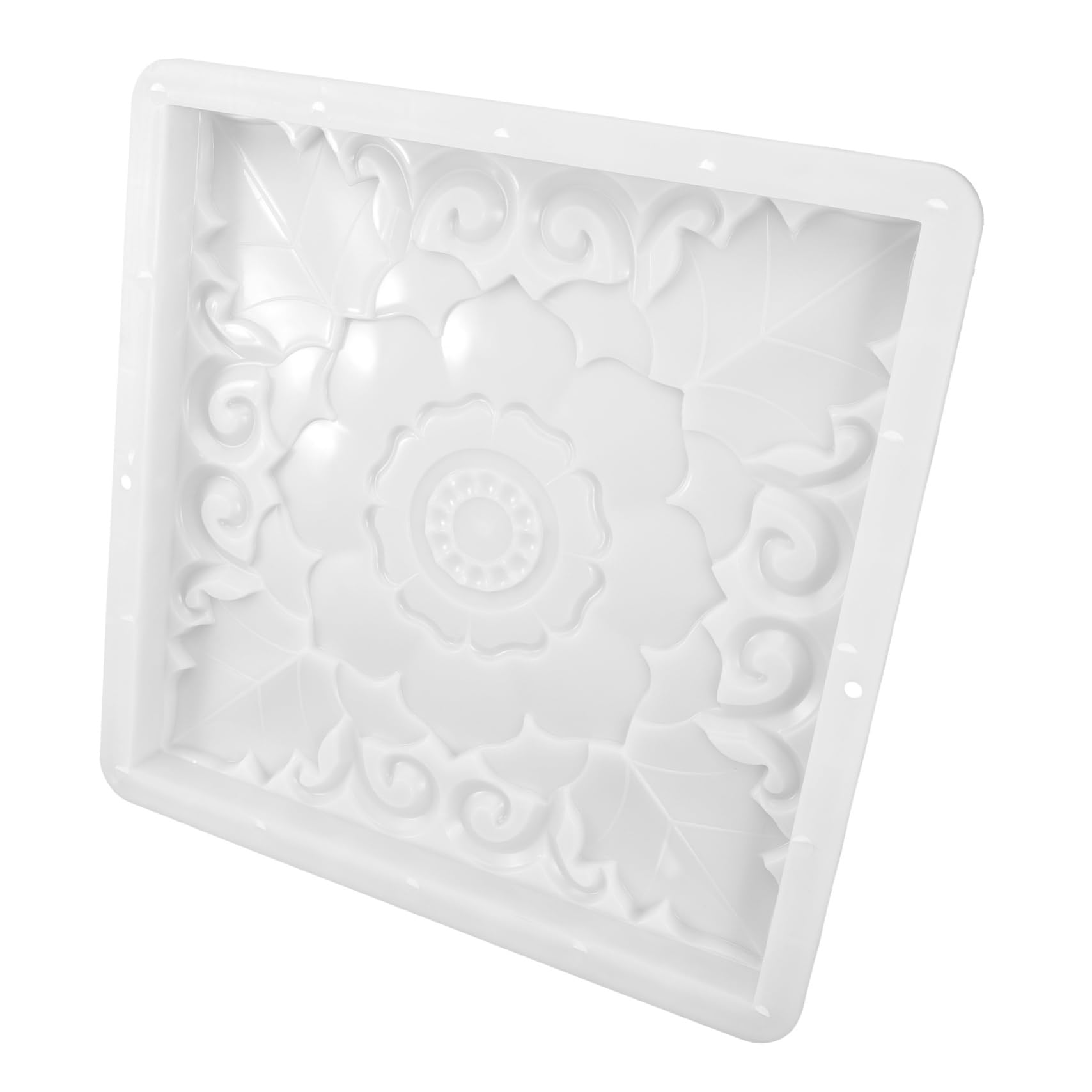 Toyvian Molde para Baldosas de Hormigón Estilo Chino para Pavimento de Jardín, Fácil de Usar y Limpiar, Material Plástico white Adecuado para Embellecimiento y Pasarelas Exteriores