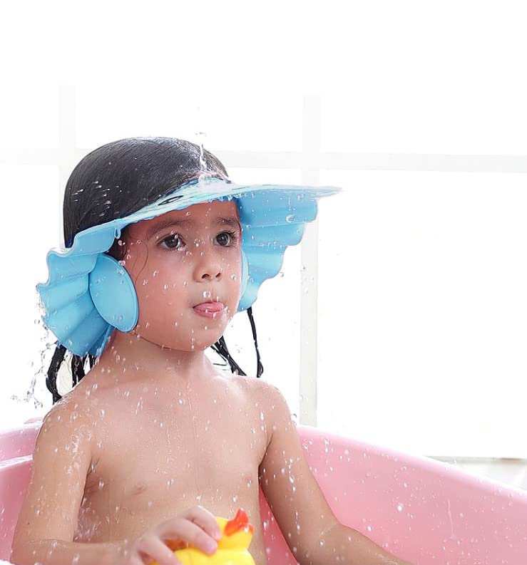Miniatura 2 de Gorro de champú para bebé, impermeable, gorra de baño ajustable con silenciador de orejas para bebés y niños pequeños