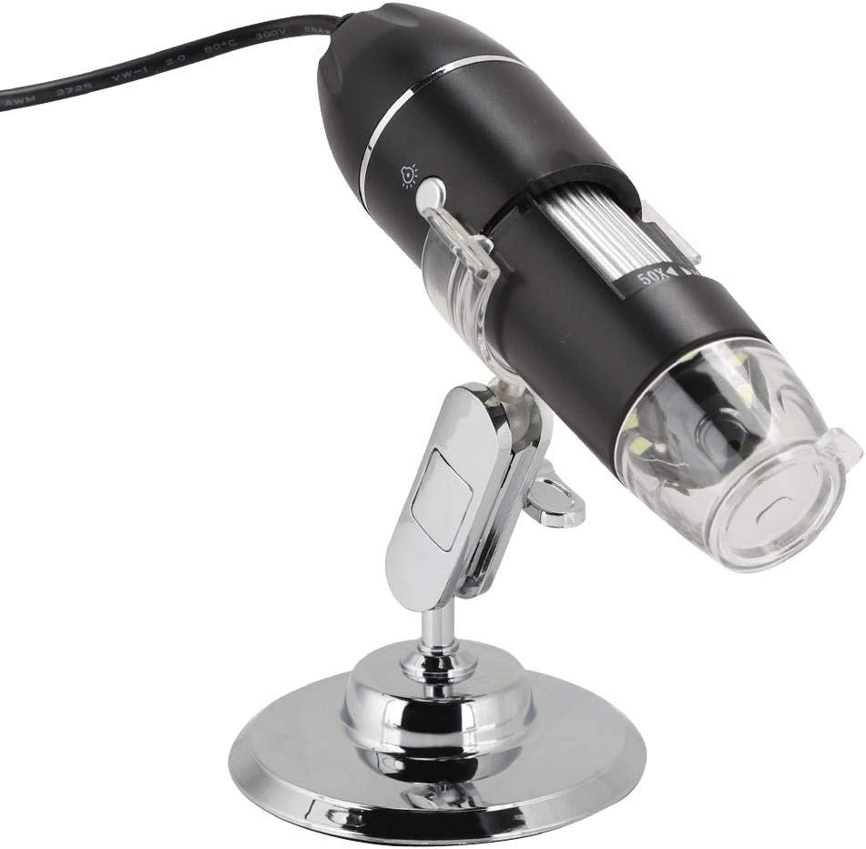 Magnification Endoscope 1600x1200 USB Microscope 1600X Digital Electron Microscope USB 2MP Video Camera with 8 LED Compatible with Vista, 7/8/10.