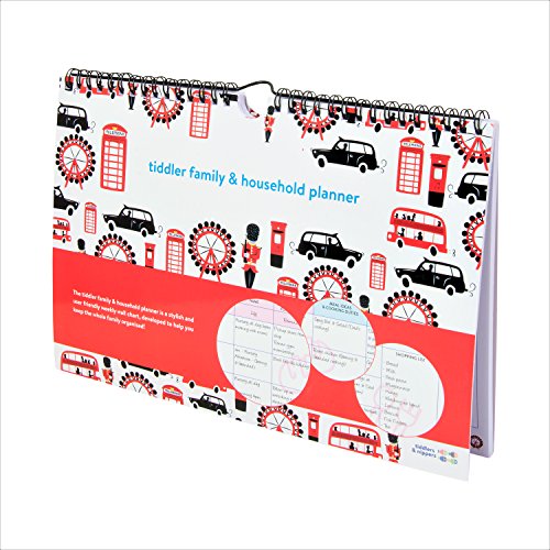 Tiddler Familien- & Haushaltsplaner | Wochenplaner | Cleveres Layout in A4-Größe | Platz für 6 Personen & 1 Jahr Planung | Mit praktischen Eigenschaften A4 London Landmarks Cover