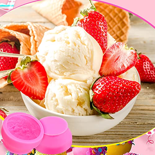 Gerrii 12 Pcs 3D Ice Cream Ball Shape Silicone Molds Reusable Cookie Pastry Molds Pink Soap Candle Clay Mold Plaster Mold For Diy Wedding Cakes Chocolate Dessert And Candle Soap Making #TOP4