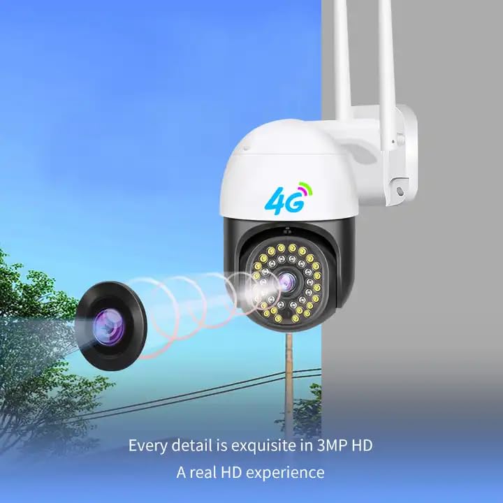 OneXsale 4g sim 4mp ptz CCTV Camera ip66 Waterproof Wireless Outdoor Security Camera v380 app auto Tracking 2-Way Audio Color Night Vision