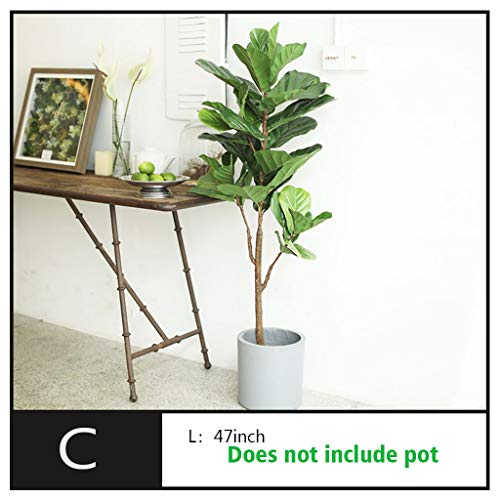 SimulationS Artificial Fiddle Leaf Fig Potted Indoor Living Room Large Decorative Fiddle Leaf Fig Green Plant 930 (Size : C)