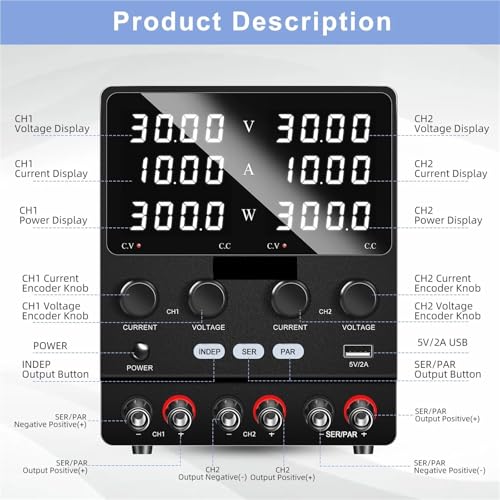Alimentation CC à affichage numérique SPS3010-2KD double canal