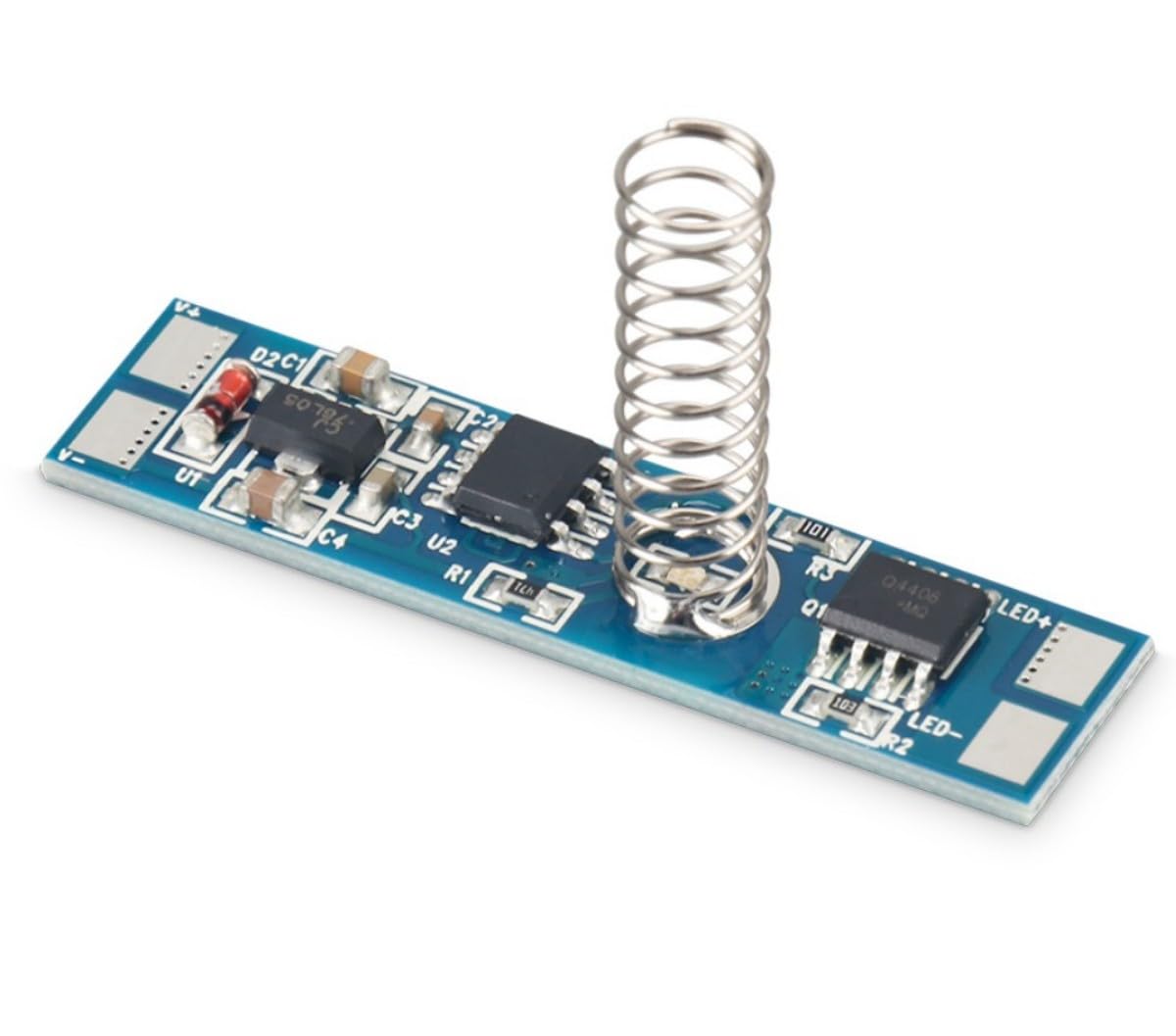 ZOREI Dimmer Touch LED para perfil de aluminio, con memoria incluso después de corte de corriente, 12 V, 24 V, 4 A, tamaño 40 x 10 x 2 mm (2)