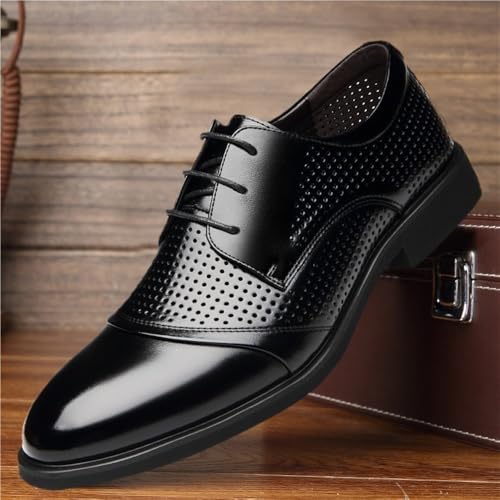 Men's Executive Shoes Lace-up Oxfords Breathable Dress for Business Trips3