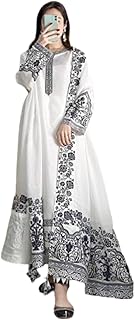 ANCHHODTEXTILE Women's Georgette Ethnic Wear for Women Semi Stitched Salwar Suit SFver-120 Diwali Outfit Bridal Light Gree...