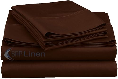 Miniatura 6 de SRP Linen Juego de sábanas de 500 hilos súper suaves extra profundos tamaño KingEastern King color gris elefante sólido para hasta 24 pulgadas de