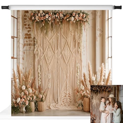 Toile de fond mariage bohème Kate 3x3m motif floral pour cérémonie