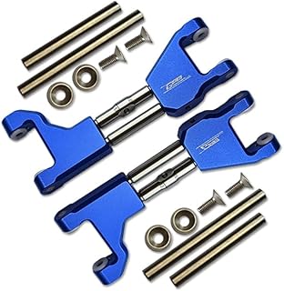 Stainless Steel+ Aluminum Supporting Mount With Front Or Rear Upper Arms For Traxxas 1/10 Maxx With WideMAXX Monster Truck 89086-4 - 14Pc Set Blue
