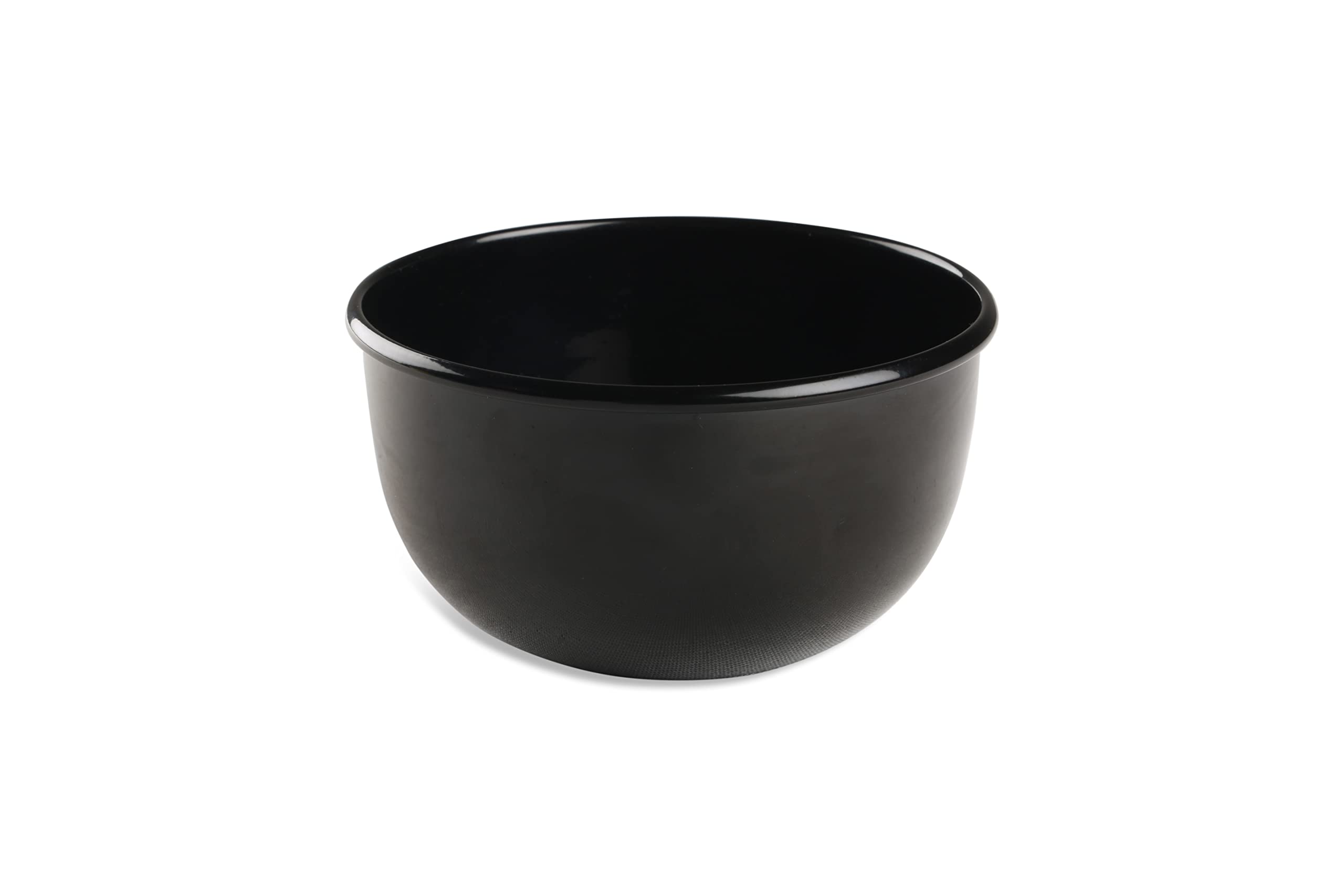 R Ayurveda Copper Unbreakable Metal Serving Bowl For Kitchen, Freezer, Ideal For Snacks, Rice, Salad, And Noodles Fruits Bowl - Black, 500 Milliliter