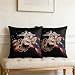 knseva Marine Corps Throw Pillow Covers 18x18 Inches Set of 2, Patriotic Military USMC Decorative Pillow Cases, American Flag Gold Anchor Design Art Gifts for Veterans’ Home, Sofa & Couch Decoration