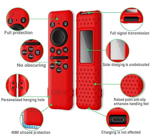Image of OBOE Silicone Remote Cover for Samsung Smart Tv Remote Open Key Case, E-Glow in Dark Green