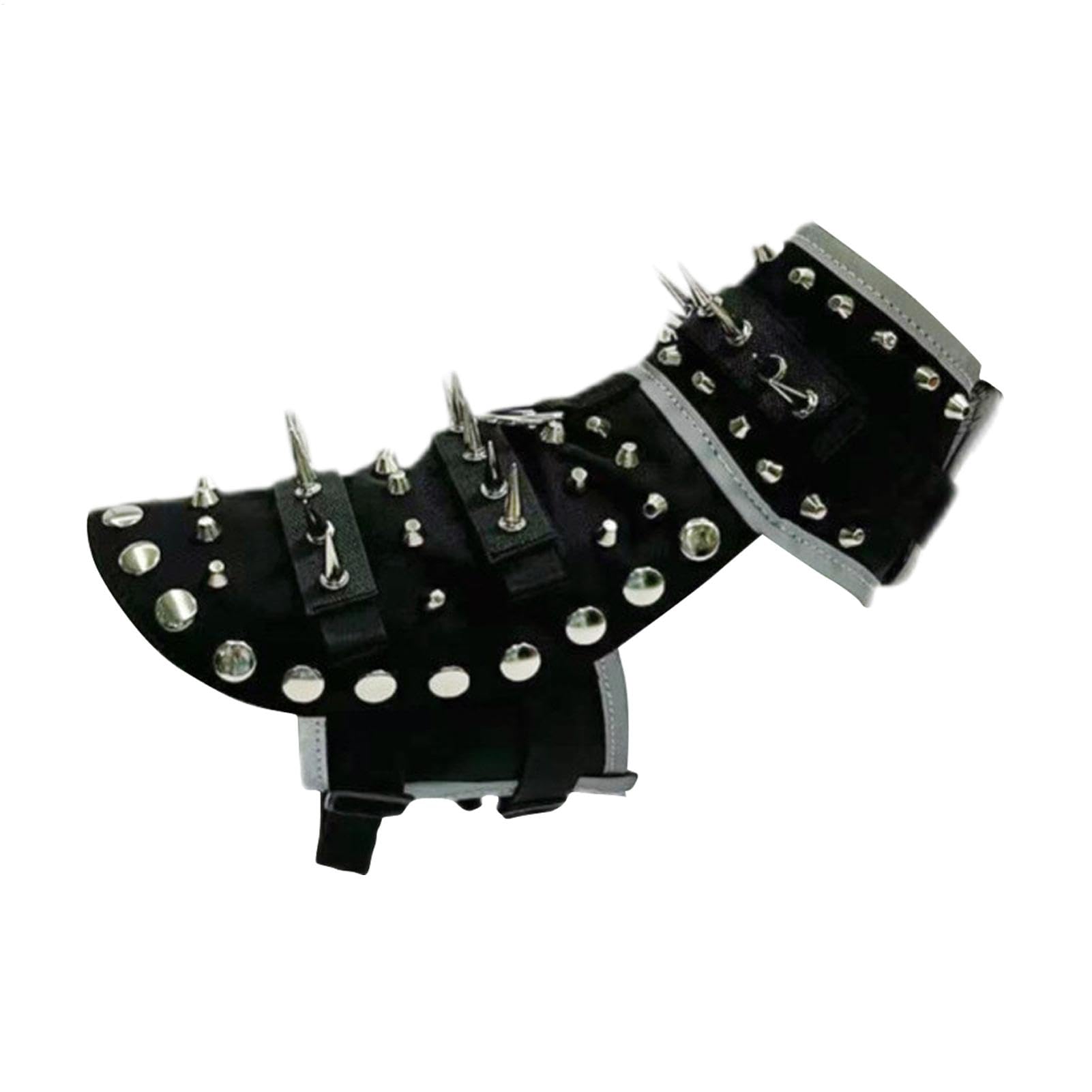 Chaleco con Púas para Perro Protección ajustable reflectante contra coyotes | con púas Tallas Pequeña Mediana Protección Contra Rapaces Paseos Senderismo Camping
