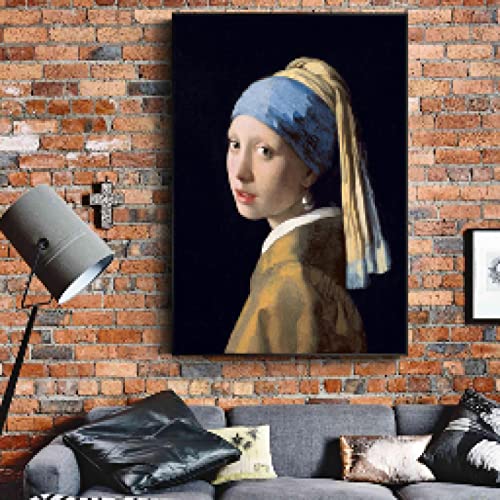 La Fille à la perle poster 70x100cm pour habiller un grand mur blanc sans cadre