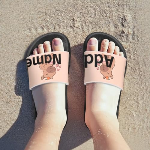 Image of Unisex Slides for Girls Boys Comfortable Slippers Slides Non-slip Shower Shoes House Fashion Thick for Indoor & Outdoor Gifts