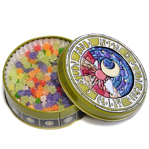 HOSHINOUTAGE Konpeito Japanese Star Sugar Candy Sun & Moon 3.52oz [100g] – Colorful Crystal Candy, Traditional Japanese Sweet Gift