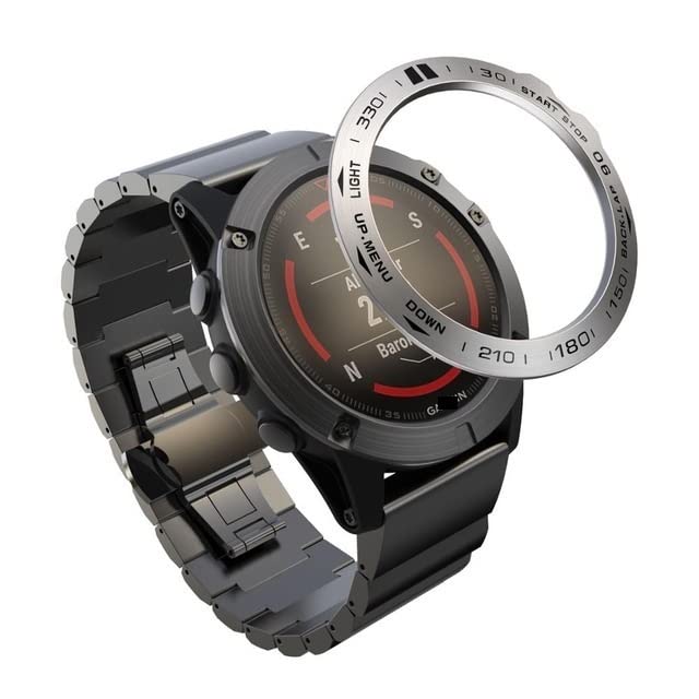 Protection adhésive montre Garmin Fenix 5X acier inoxydable anneau de lunette 26mm D