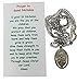 Westmon Works Saint Nicholas Pewter Medal on a Stainless Steel Chain with Holy Card Real Santa Boxed Set